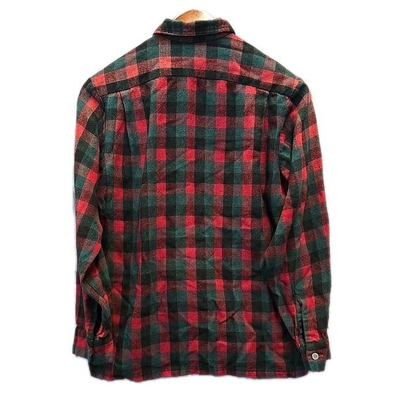 Vtg Tailored By McGregor 60's Wool Camp Shirt Mens S Plaid USA Made Lumberjack - Picture 4 of 10